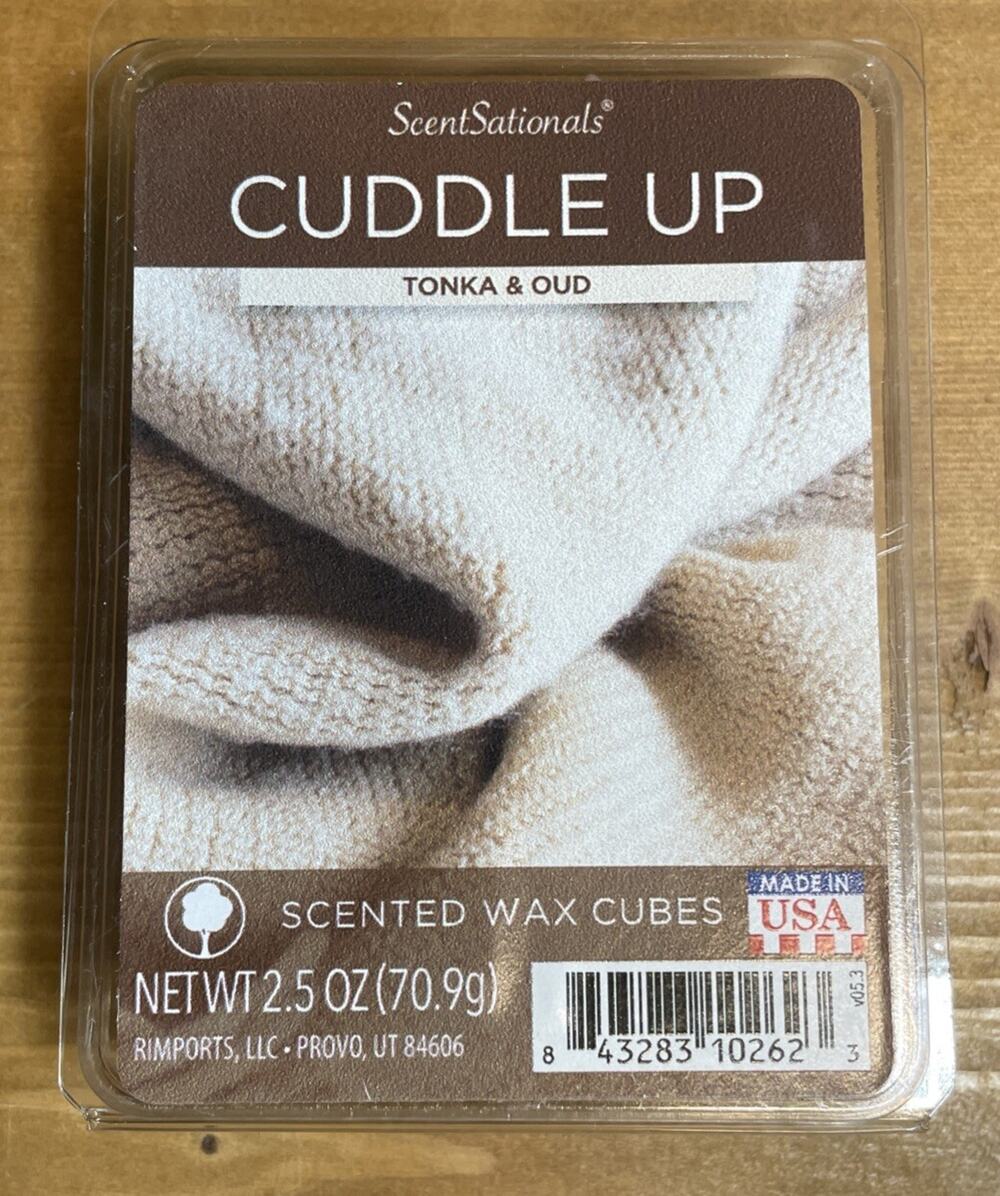 ScentSationals CUDDLE UP-Tonka & Oud Scented Wax Cubes -Wax Melts - NEW